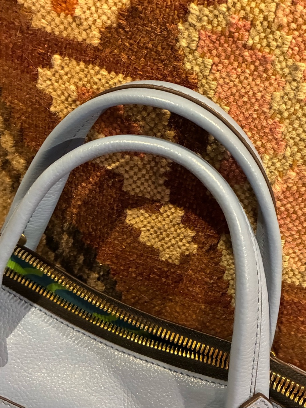 OrYany Light Blue Sarah Leather Satchel - Picture 4 of 7